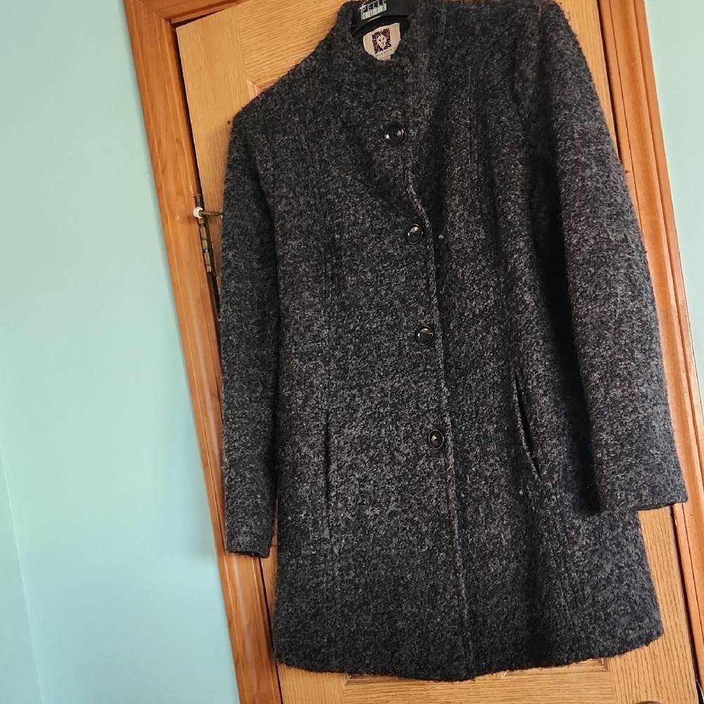 Anne Klein Charcoal Pea Coat